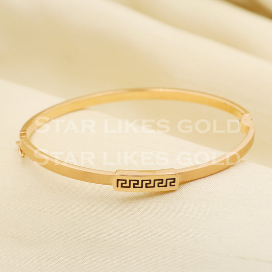 18 karat 18k gold bangle bracelet jewelry, PR1407