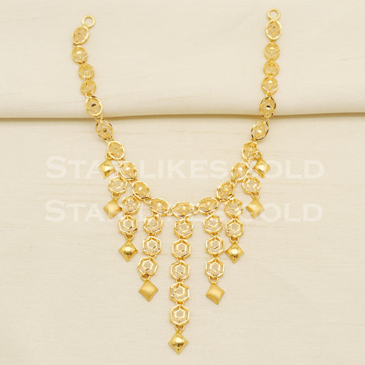22KT 22 Karat GOLD NECKLACE Filigree Jewelry, Indian jewelry, Perfect Gift for Loved Ones, PR1422