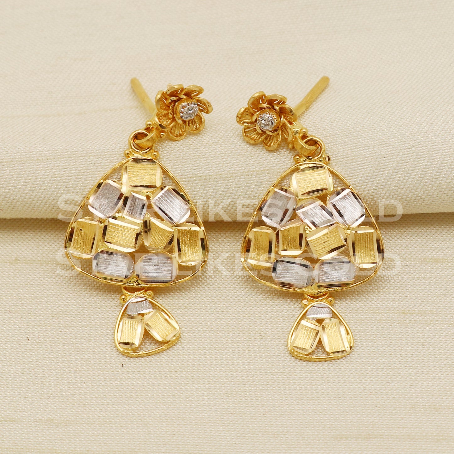 Tow Tone 22KT 22 Karat GOLD NECKLACE Bling Jewelry, Indian jewelry, Perfect Gift for Loved Ones, PR1436