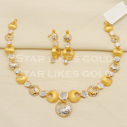 Tow Tone 22KT 22 Karat GOLD NECKLACE Bling Jewelry, Indian jewelry, Perfect Gift for Loved Ones, PR1439