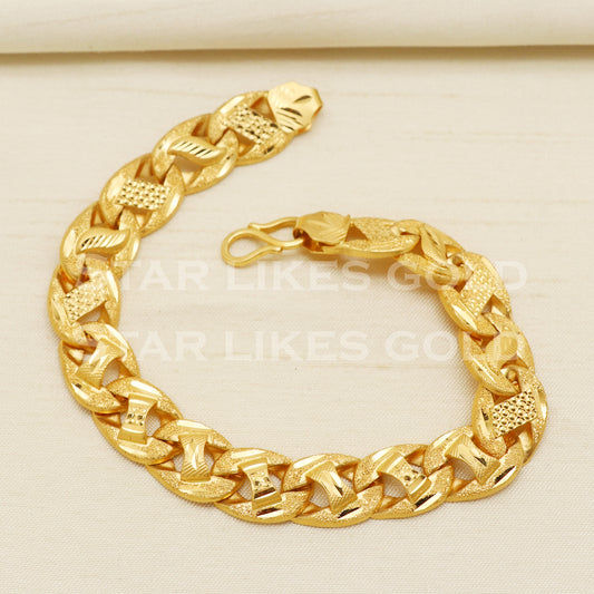 Handmade Indian 22 karat 22k gold Mens bracelet jewelry, PR1441