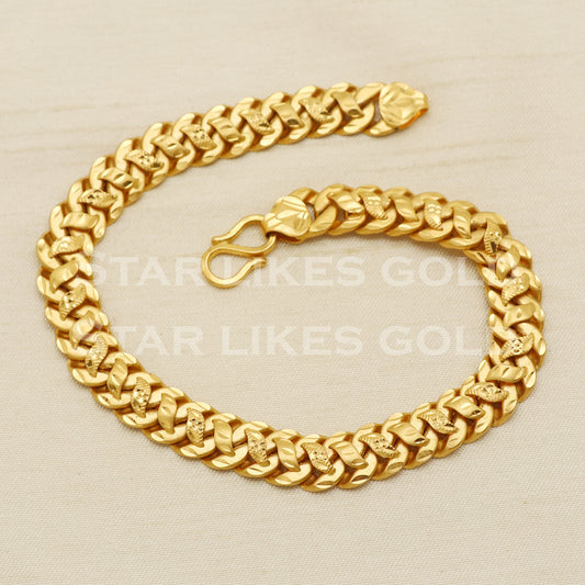 Handmade Indian 22 karat 22k gold Mens bracelet jewelry, PR1451