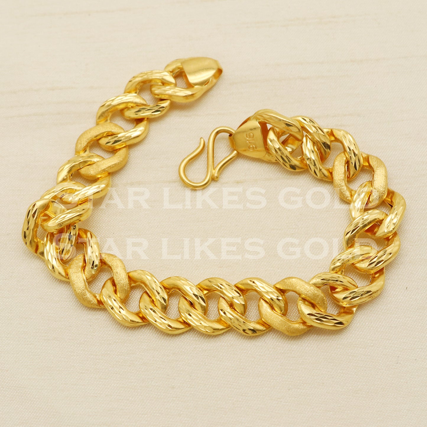 Handmade Indian 22 karat 22k gold Mens bracelet jewelry, PR1452