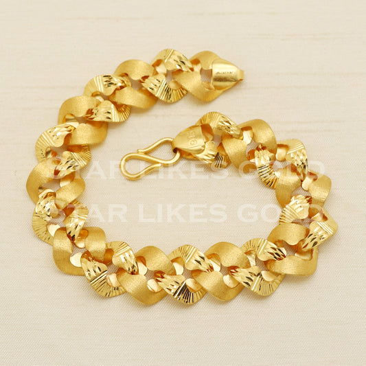 Handmade Indian 22 karat 22k gold Mens bracelet jewelry, PR1454