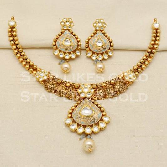 Traditional 22KT 22 Karat GOLD NECKLACE Wedding Jewelry, Perfect Gift for Loved Ones, PR1459