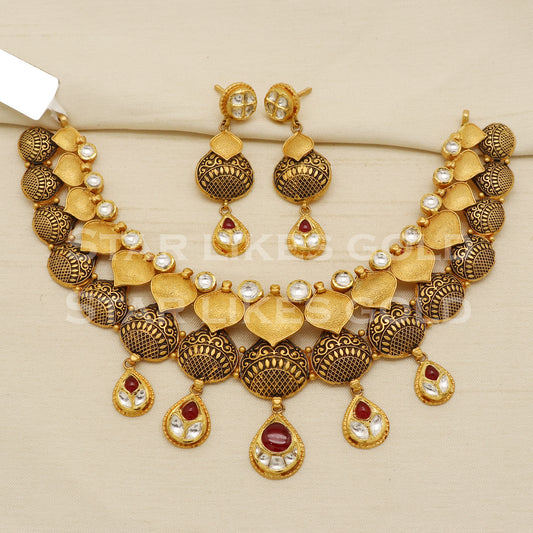 Traditional 22KT 22 Karat GOLD NECKLACE Wedding Jewelry, Perfect Gift for Loved Ones, PR1462
