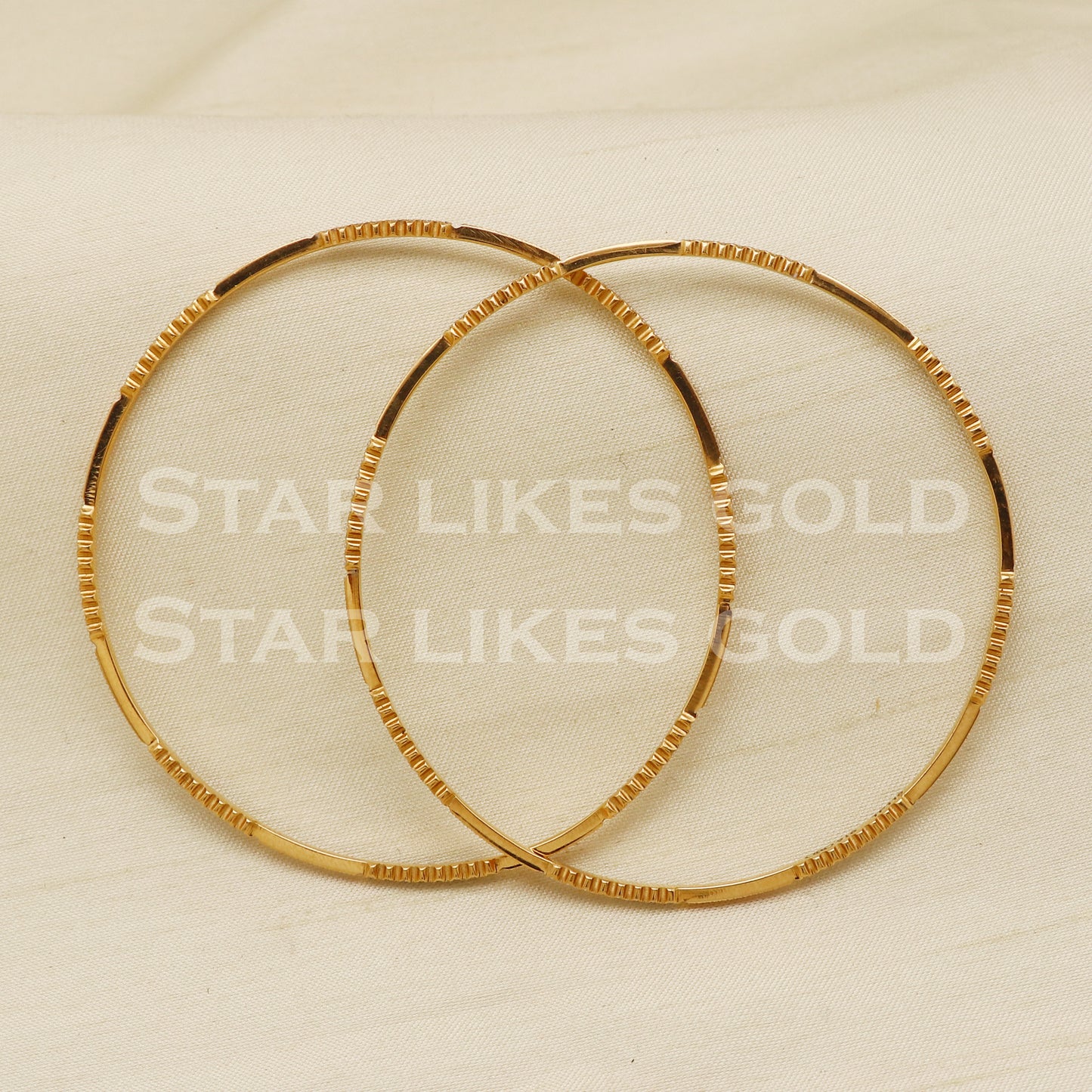 22 karat 22k gold Handmade Bangle Bracelet Pair jewelry, PR1483