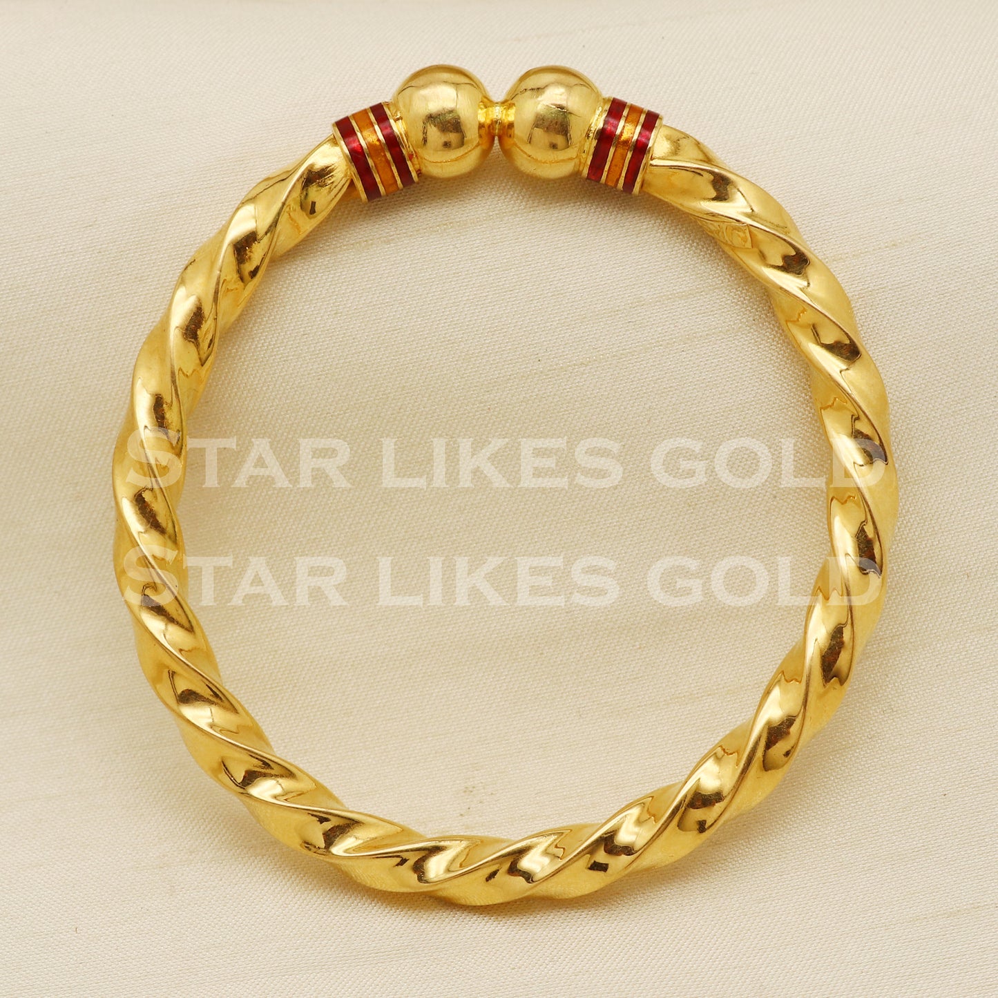 22 karat 22k gold Handmade OVAL Bangle Bracelet jewelry, PR1485