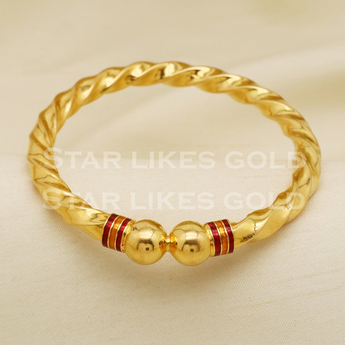 22 karat 22k gold Handmade OVAL Bangle Bracelet jewelry, PR1485