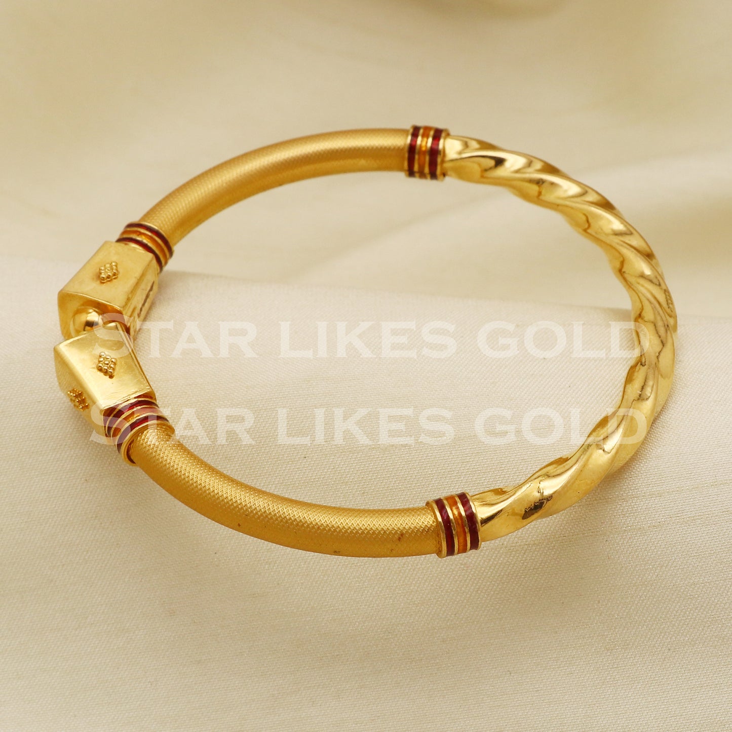 22 karat 22k gold Handmade Bangle Bracelet jewelry, PR1487