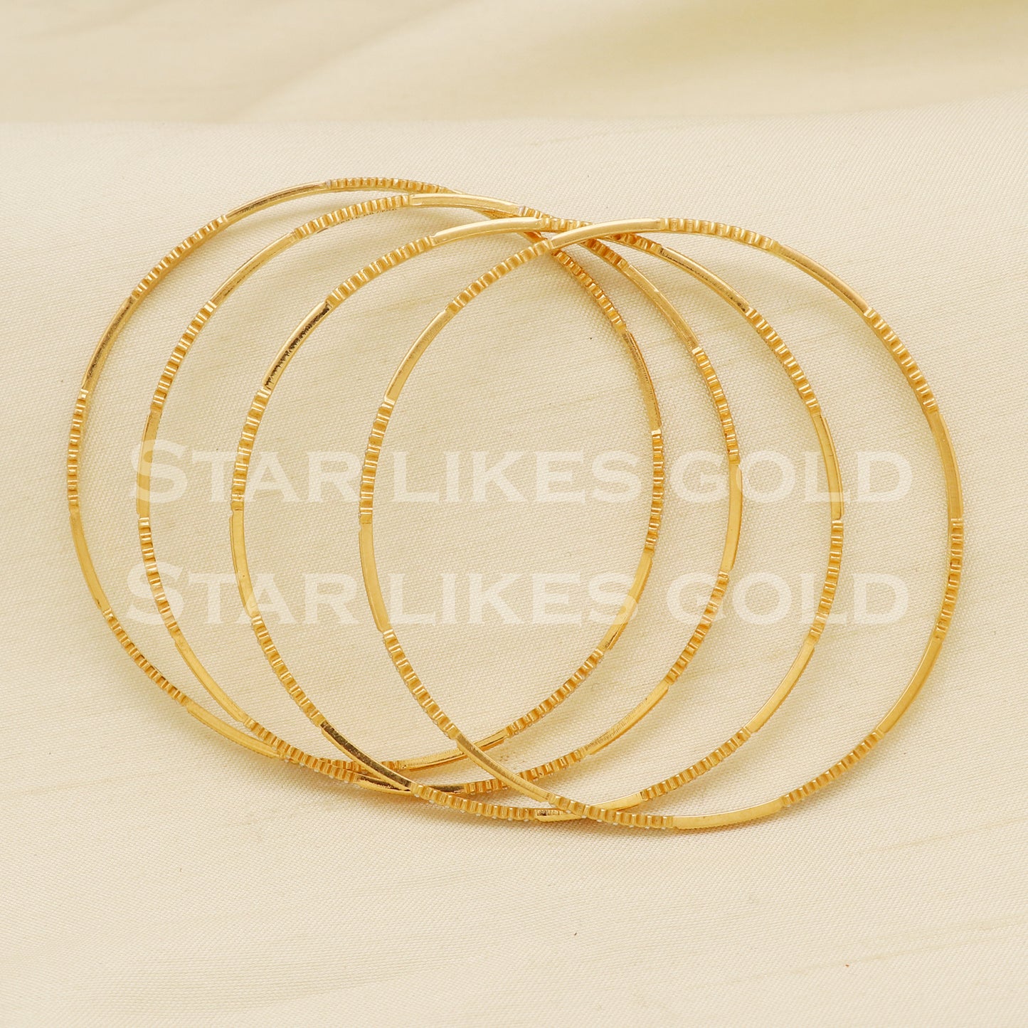 22 karat 22k gold Handmade Bangle Bracelet 4 PIECES jewelry, PR1488