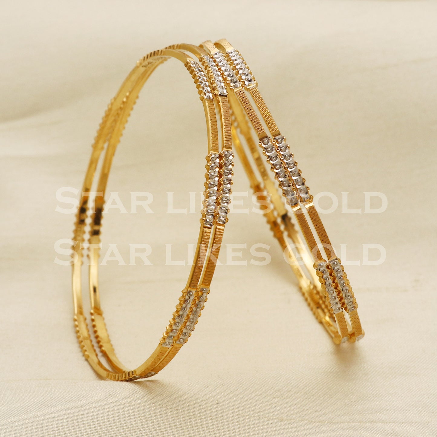 22 karat 22k gold Handmade Bangle Bracelet 4 PIECES jewelry, PR1488