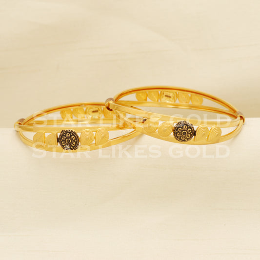 22 karat 22k gold Handmade Bangle Bracelet Pair jewelry, PR1490