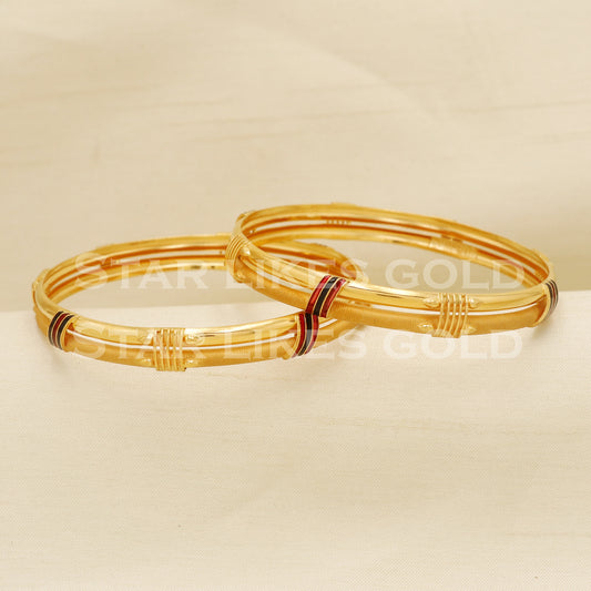 22 karat 22k gold Handmade Bangle Bracelet Pair jewelry, PR1494