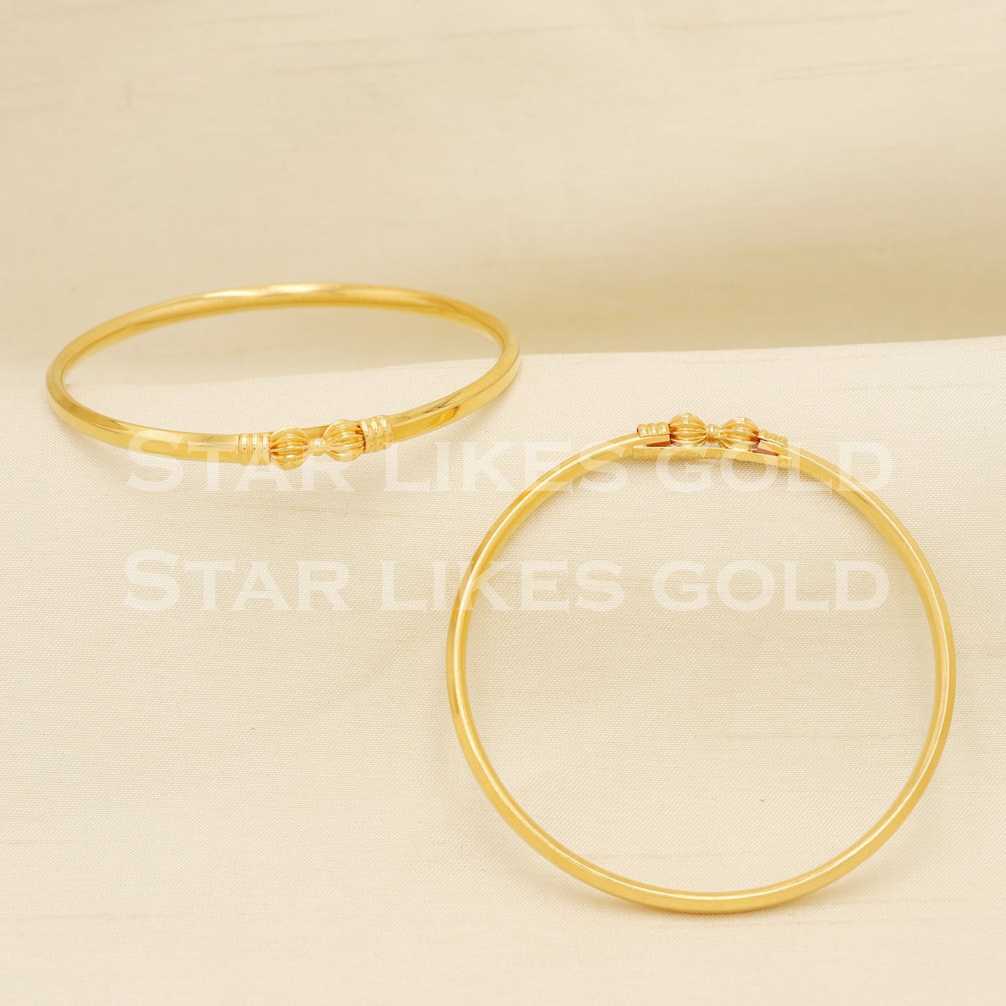 22 karat 22k gold Handmade Bangle Bracelet Pair jewelry, PR1497