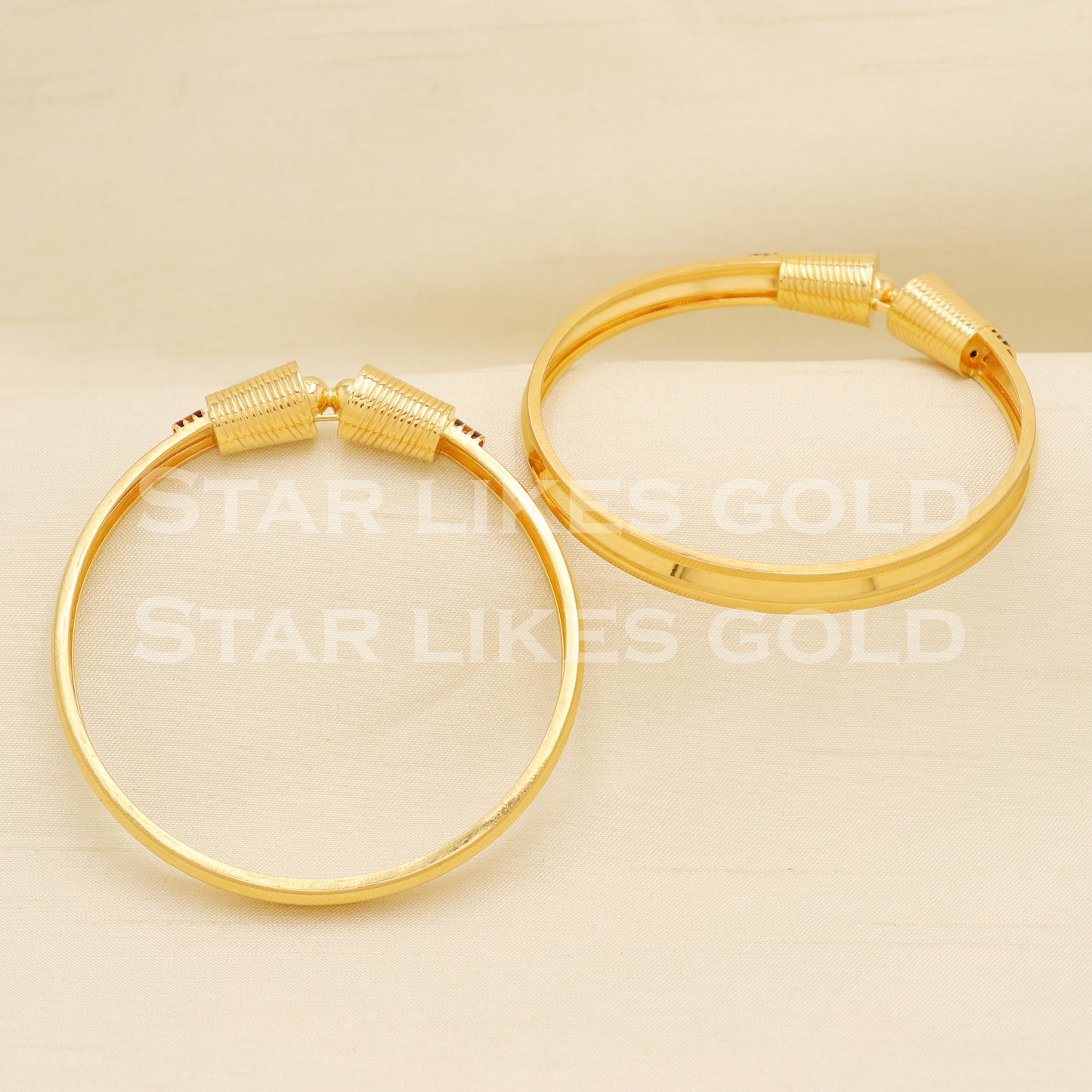 22 karat 22k gold Handmade Bangle Bracelet Pair jewelry, PR1500