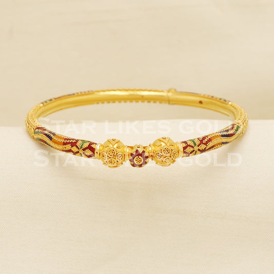 Indian 22 karat 22k gold Handmade Bangle Bracelet jewelry, PR1506