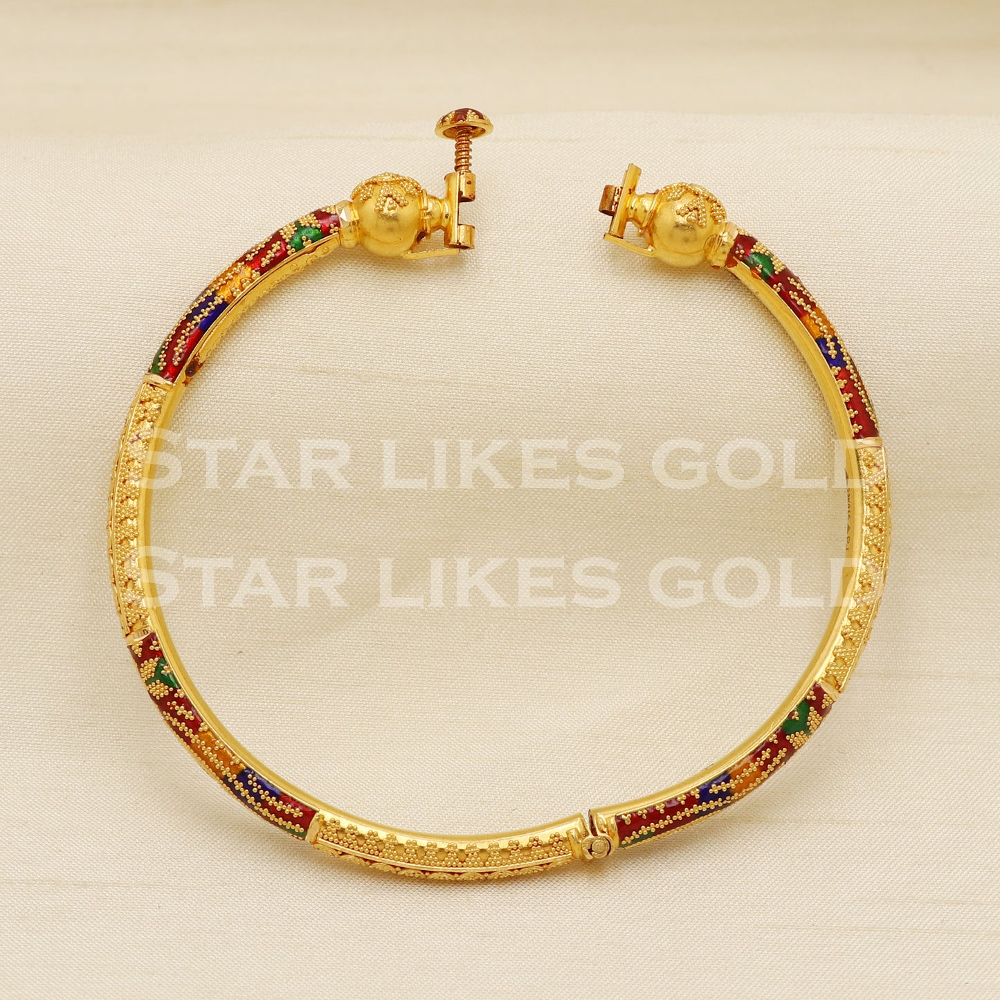 Indian 22 karat 22k gold Handmade Bangle Bracelet jewelry, PR1506