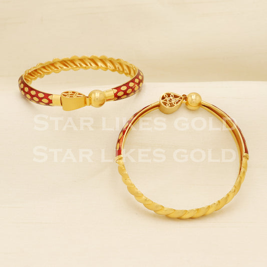 Indian 22 karat 22k gold Handmade Bangle Bracelet jewelry, PR1509