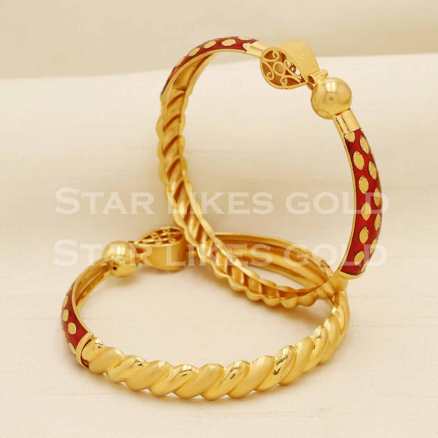 Indian 22 karat 22k gold Handmade Bangle Bracelet jewelry, PR1509