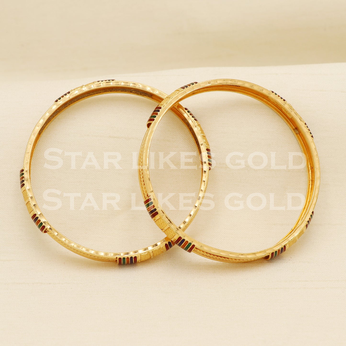 Indian 22 karat 22k gold Handmade Bangle Bracelet jewelry, PR1511