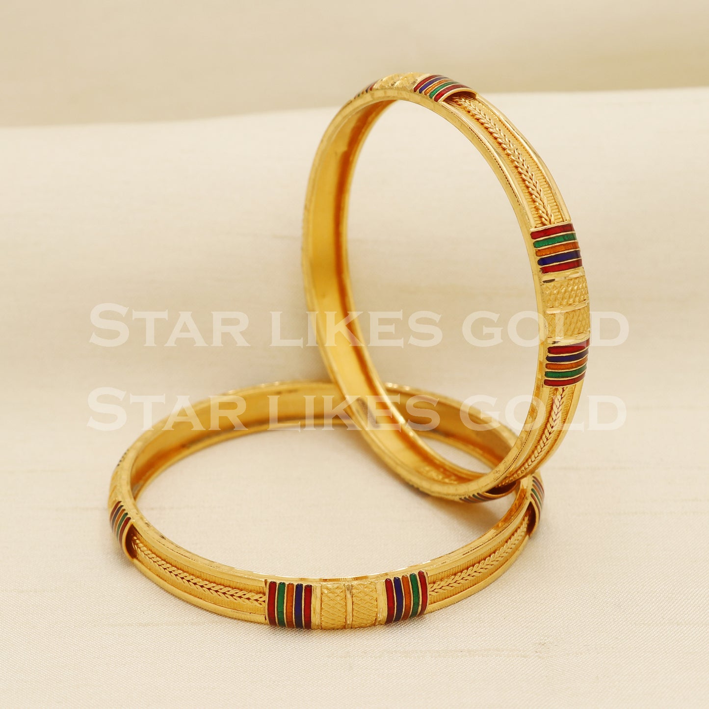 Indian 22 karat 22k gold Handmade Bangle Bracelet jewelry, PR1511