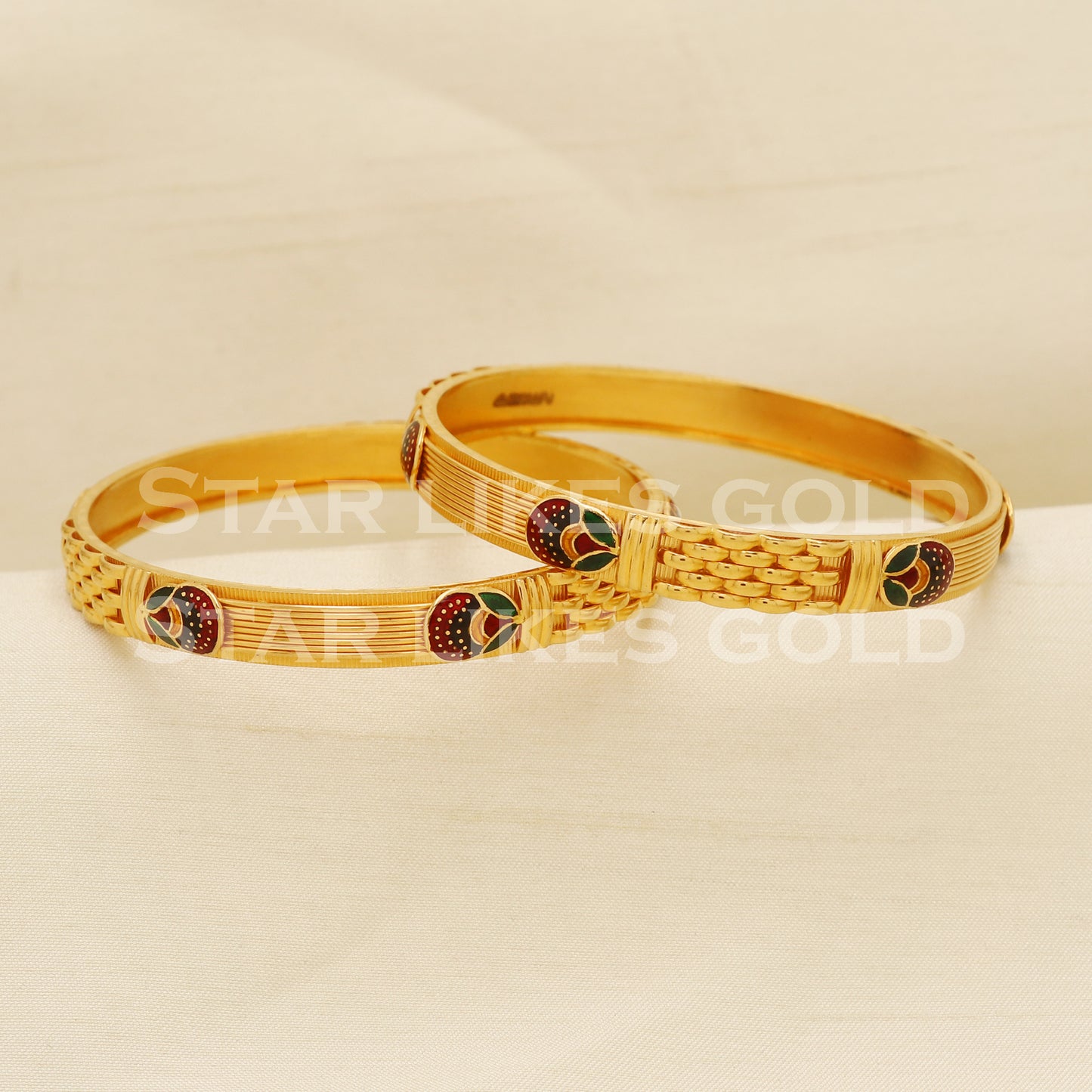 Indian 22 karat 22k gold Handmade Bangle Bracelet jewelry, PR1512