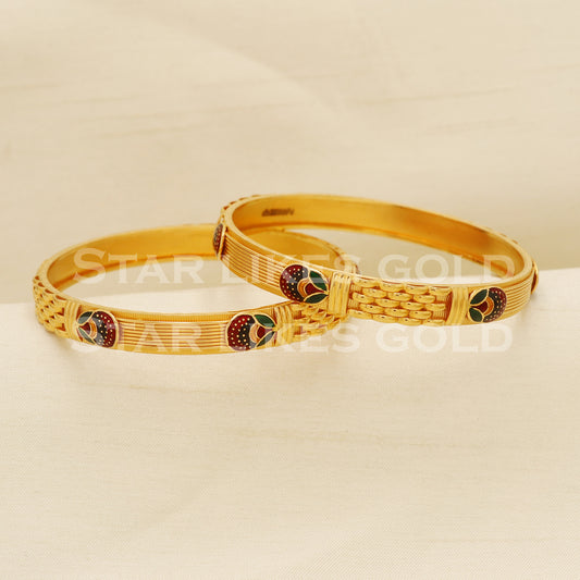 Indian 22 karat 22k gold Handmade Bangle Bracelet jewelry, PR1512