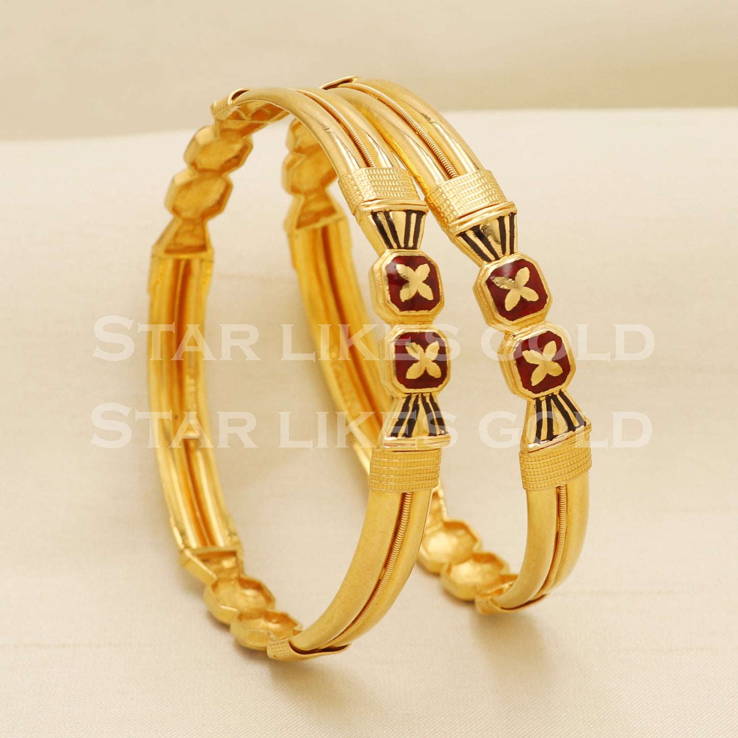 22 karat 22k gold Handmade Bangle Bracelet jewelry, PR1513