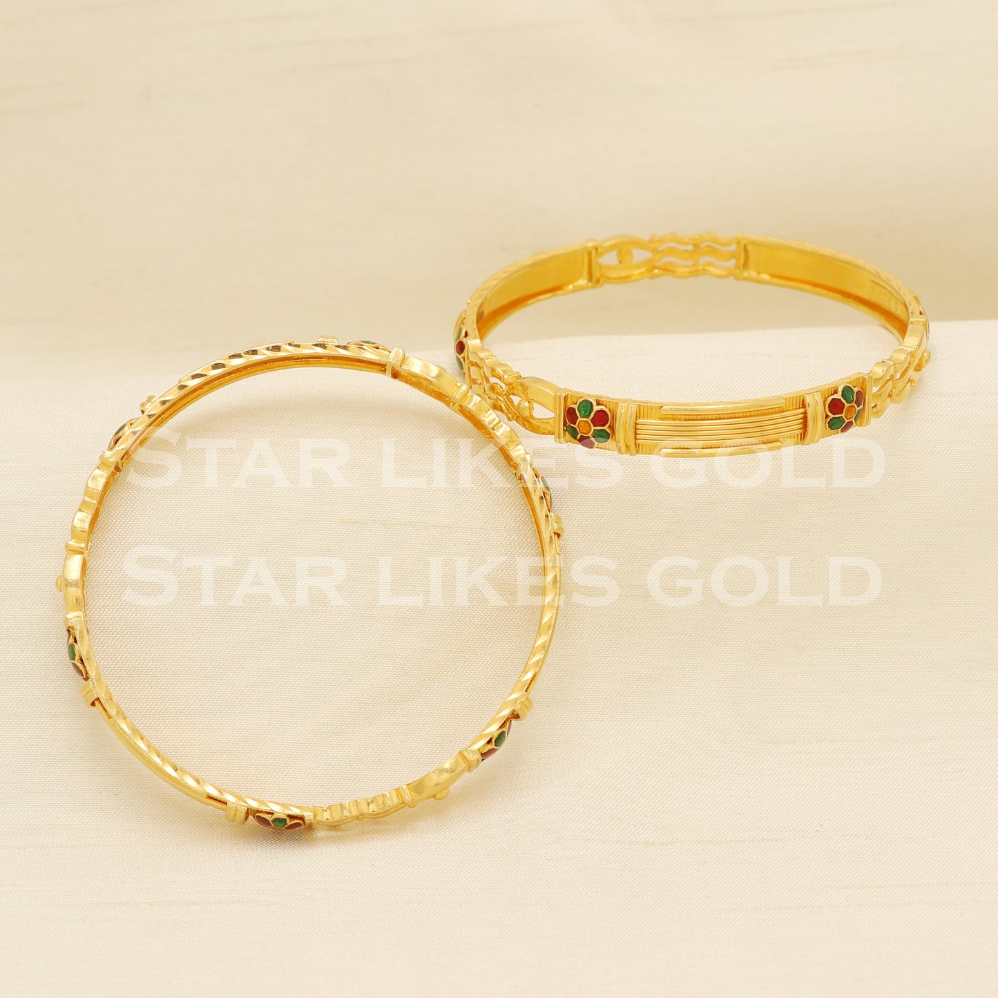 22 karat 22k gold Handmade Bangle Bracelet jewelry, PR1516