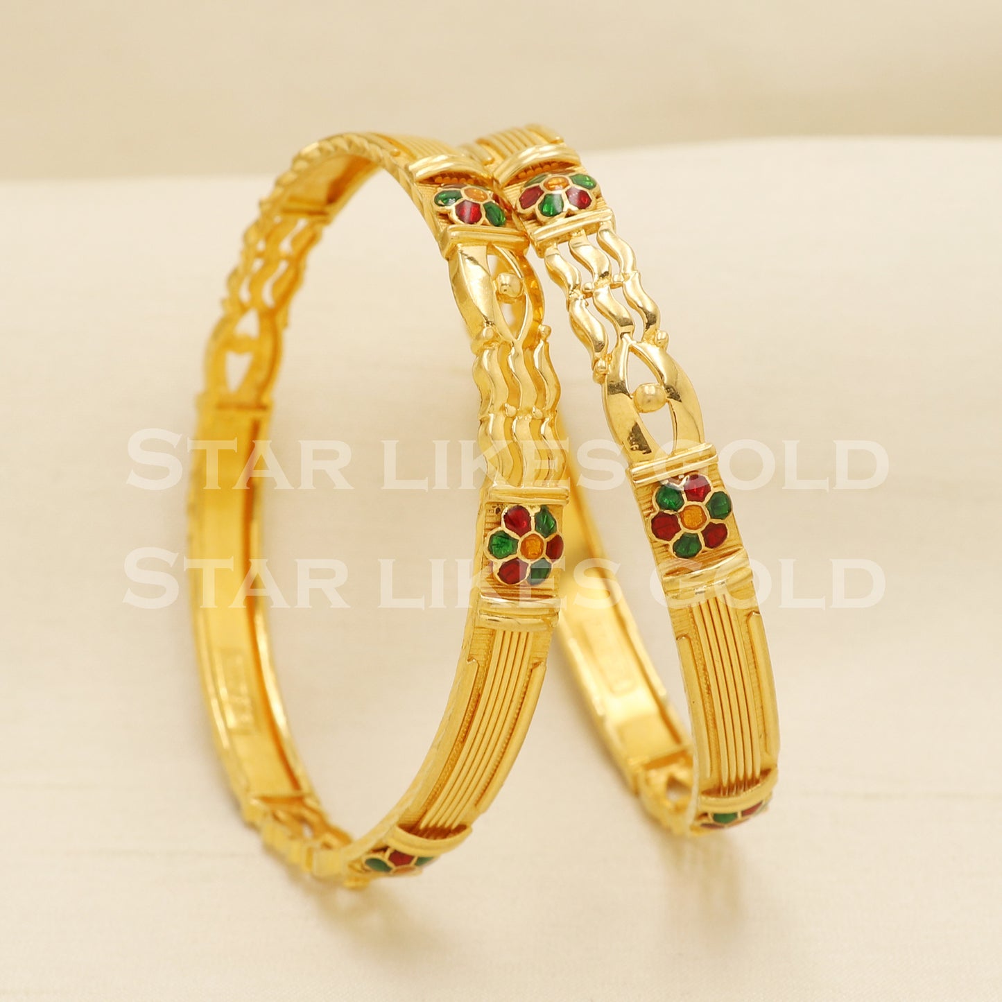 22 karat 22k gold Handmade Bangle Bracelet jewelry, PR1516