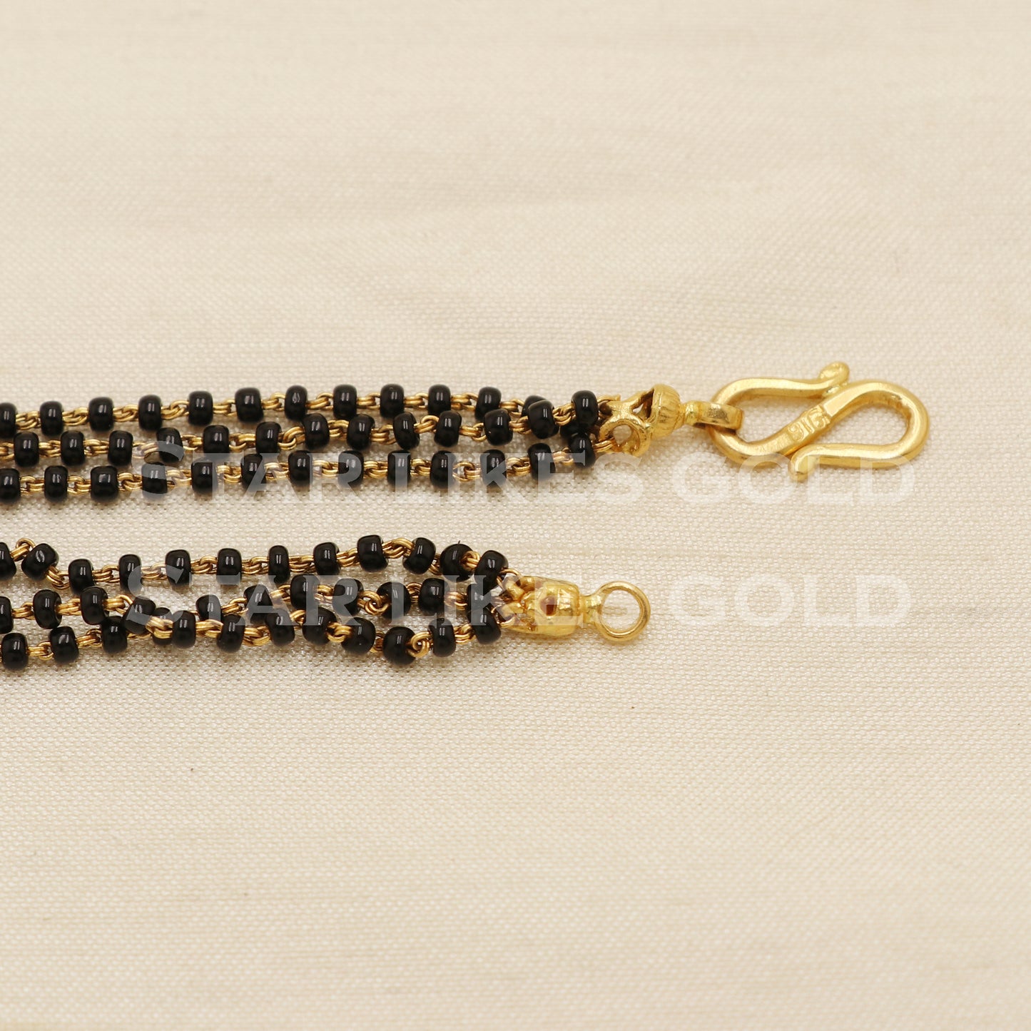 22 karat 22k gold Black Beads Women Bracelet jewelry, PR1524