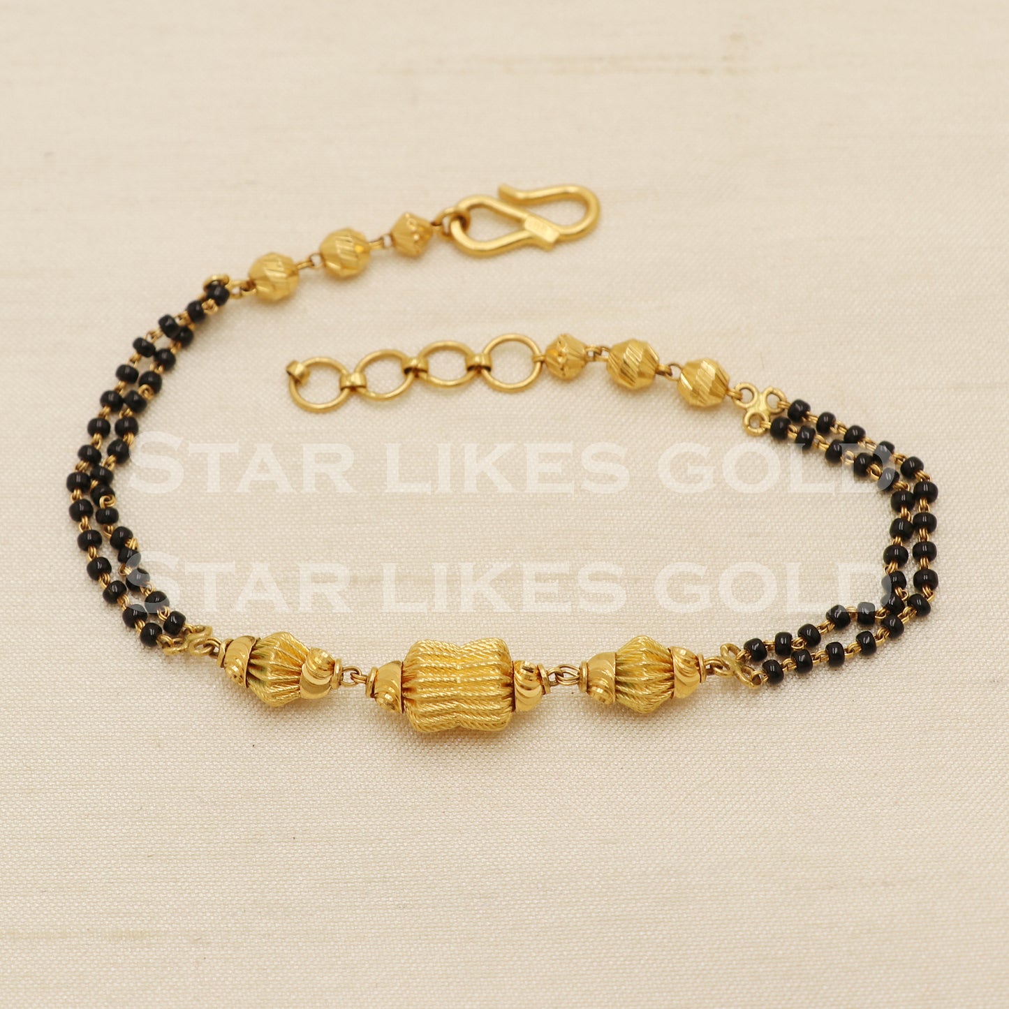 22 karat 22k gold Black Gold Beads Women Bracelet jewelry, PR1525