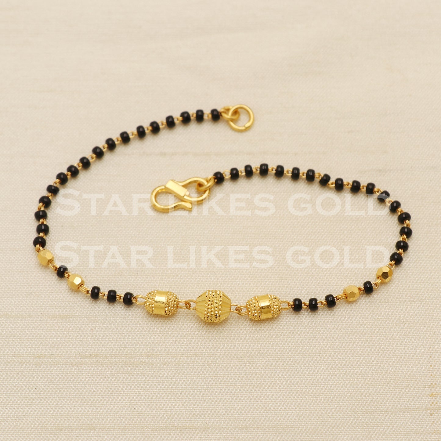 22 karat 22k gold Black Gold Beads Women Bracelet jewelry, PR1527