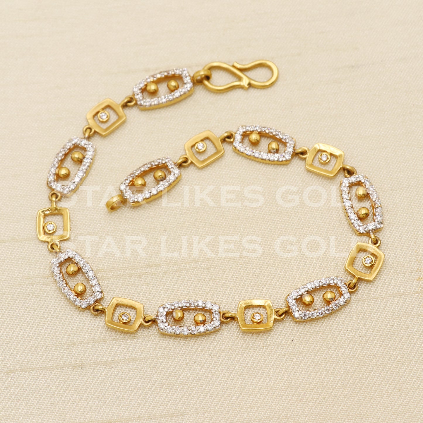 22 karat 22k gold Zircons Women Bracelet jewelry, PR1539
