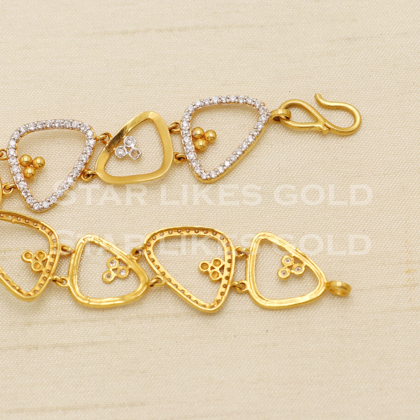 22 karat 22k gold Zircons Women Bracelet jewelry, PR1541