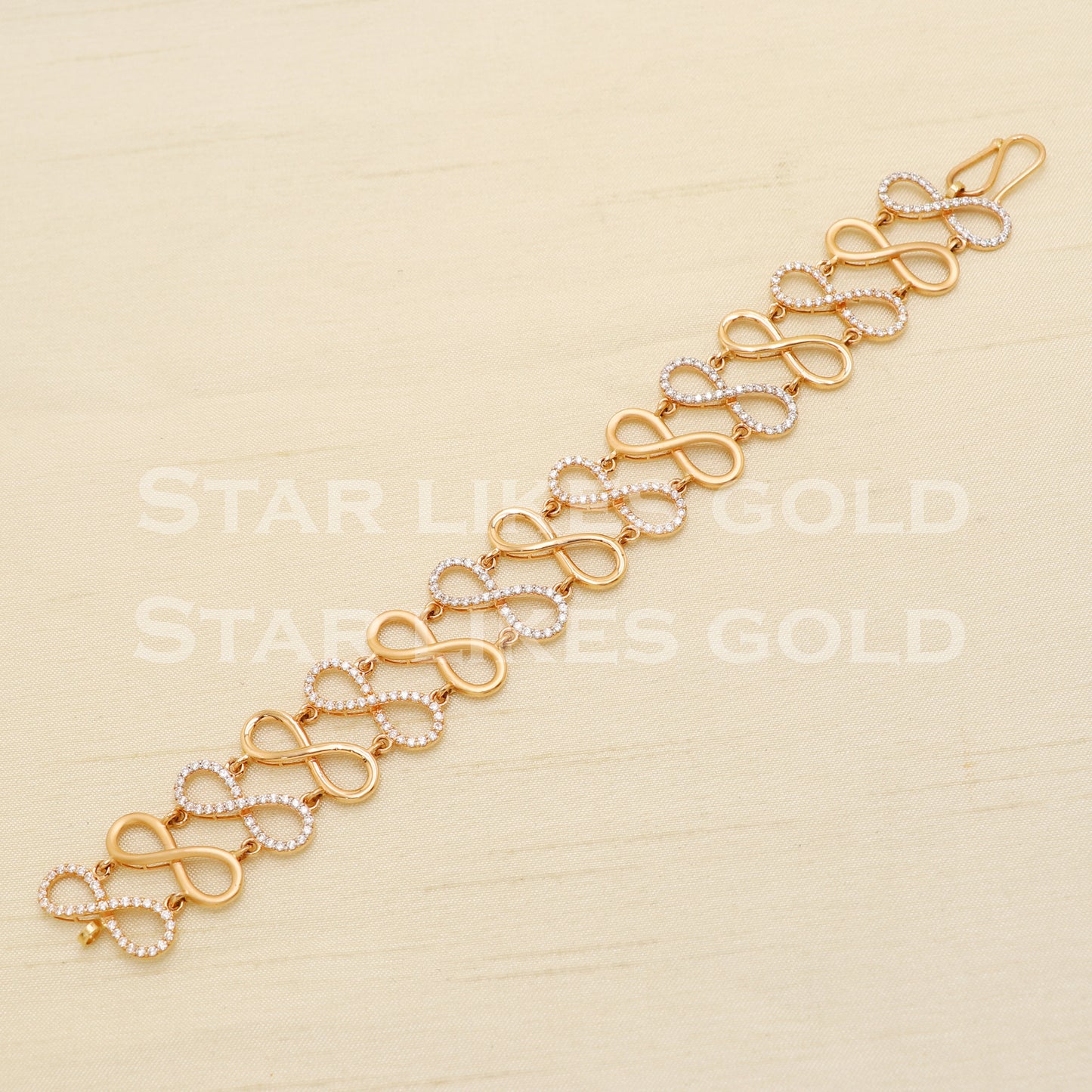 18 karat 18k gold Zircons Women Bracelet jewelry, PR1544