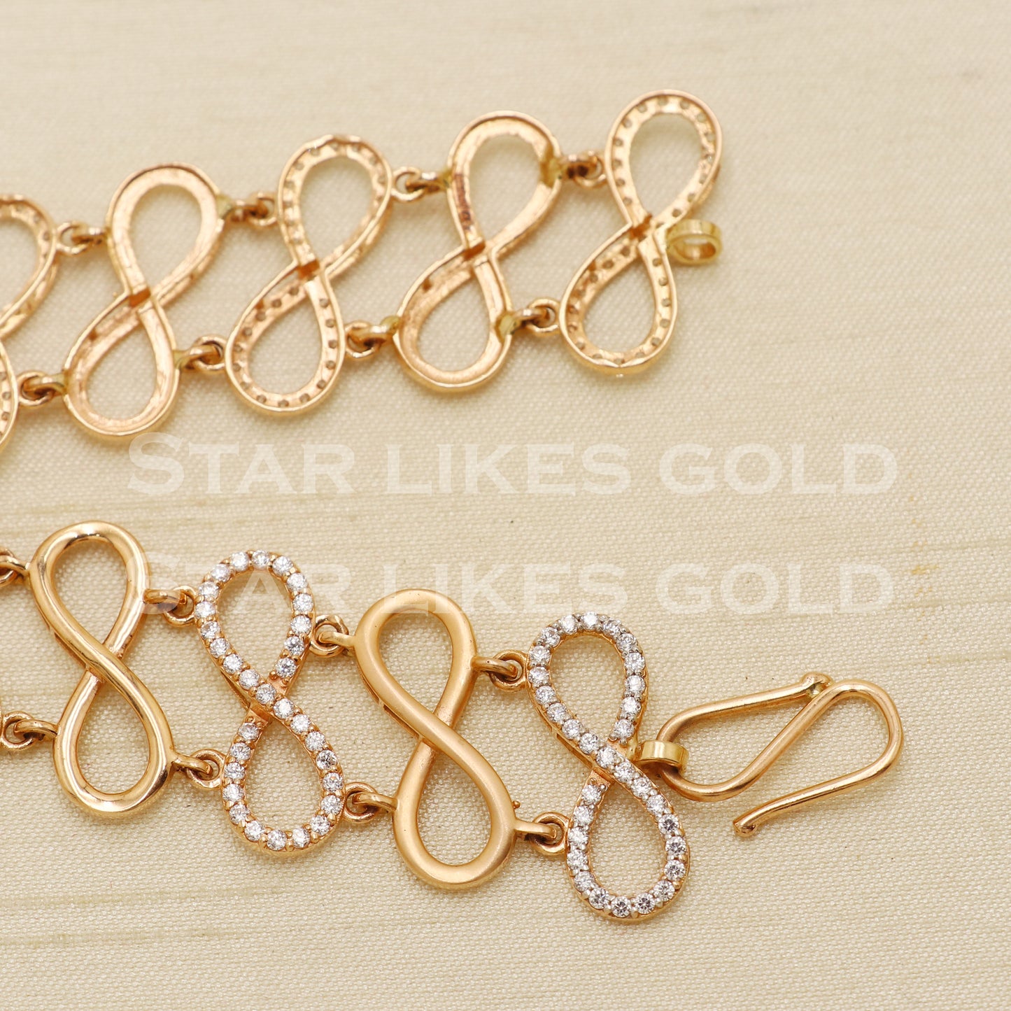 18 karat 18k gold Zircons Women Bracelet jewelry, PR1544