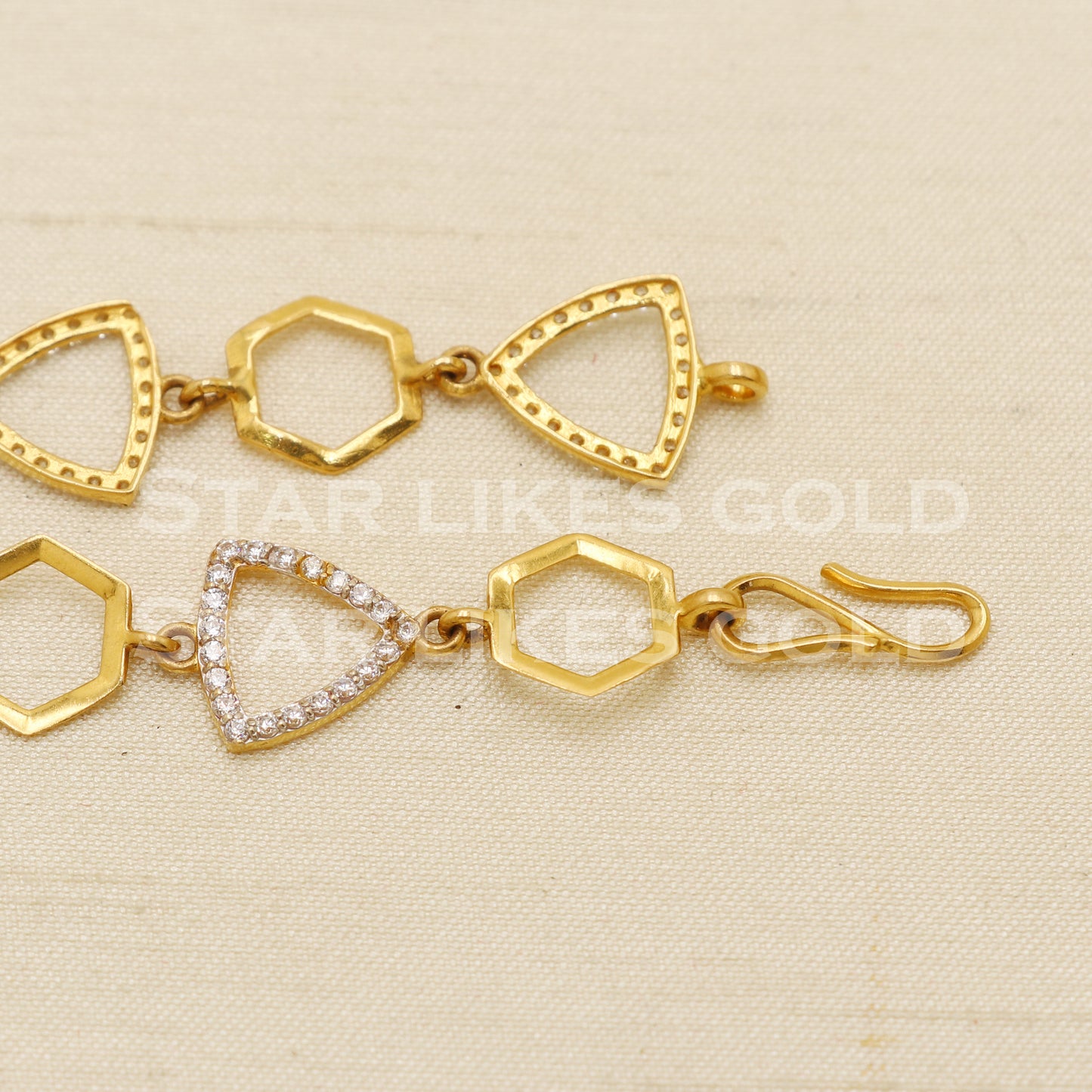 22 karat 22k gold Zircons Women Bracelet jewelry, PR1546