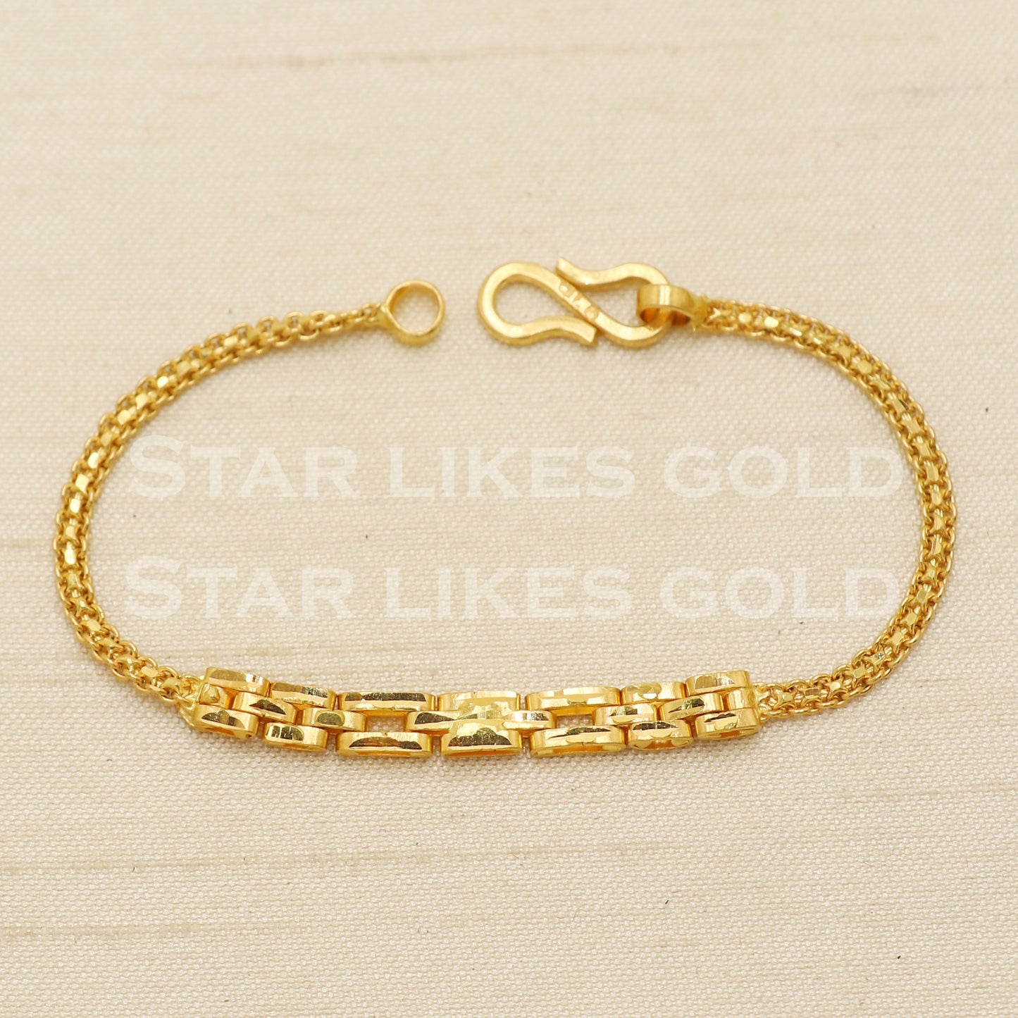Hallmarked 22 karat 22k gold Child Baby Bracelet Jewelry for Gift, PR1549