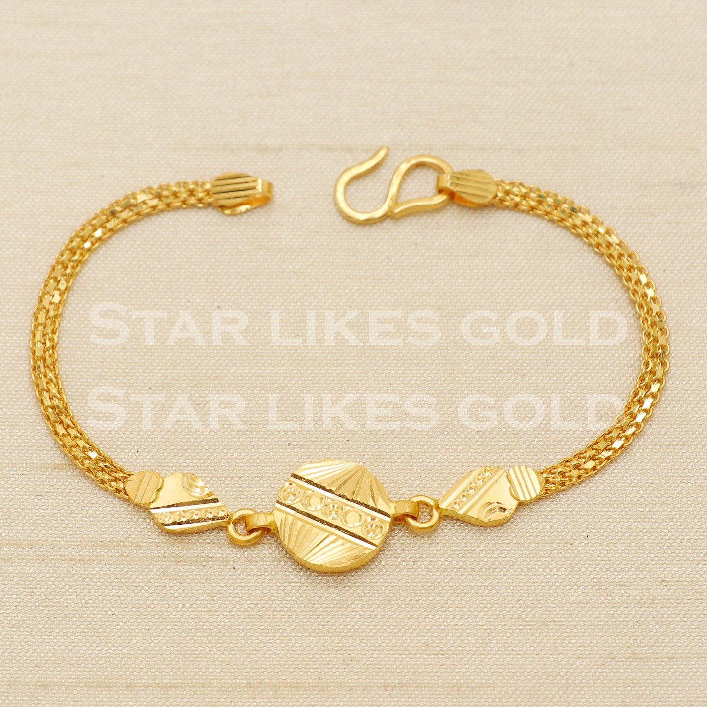 Hallmarked 22 karat 22k gold Child Baby Bracelet Jewelry for Gift, PR1550