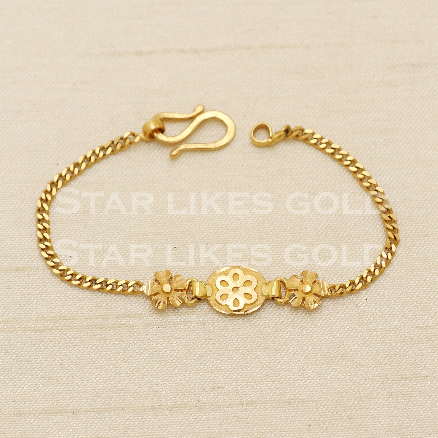 Hallmarked 22 karat 22k gold Child Baby Bracelet Jewelry for Gift, PR1551