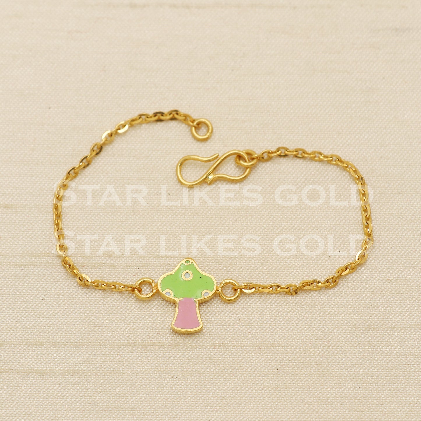 22 karat 22k gold Child Baby Bracelet Charms Jewelry for Birthday Gift, PR1552