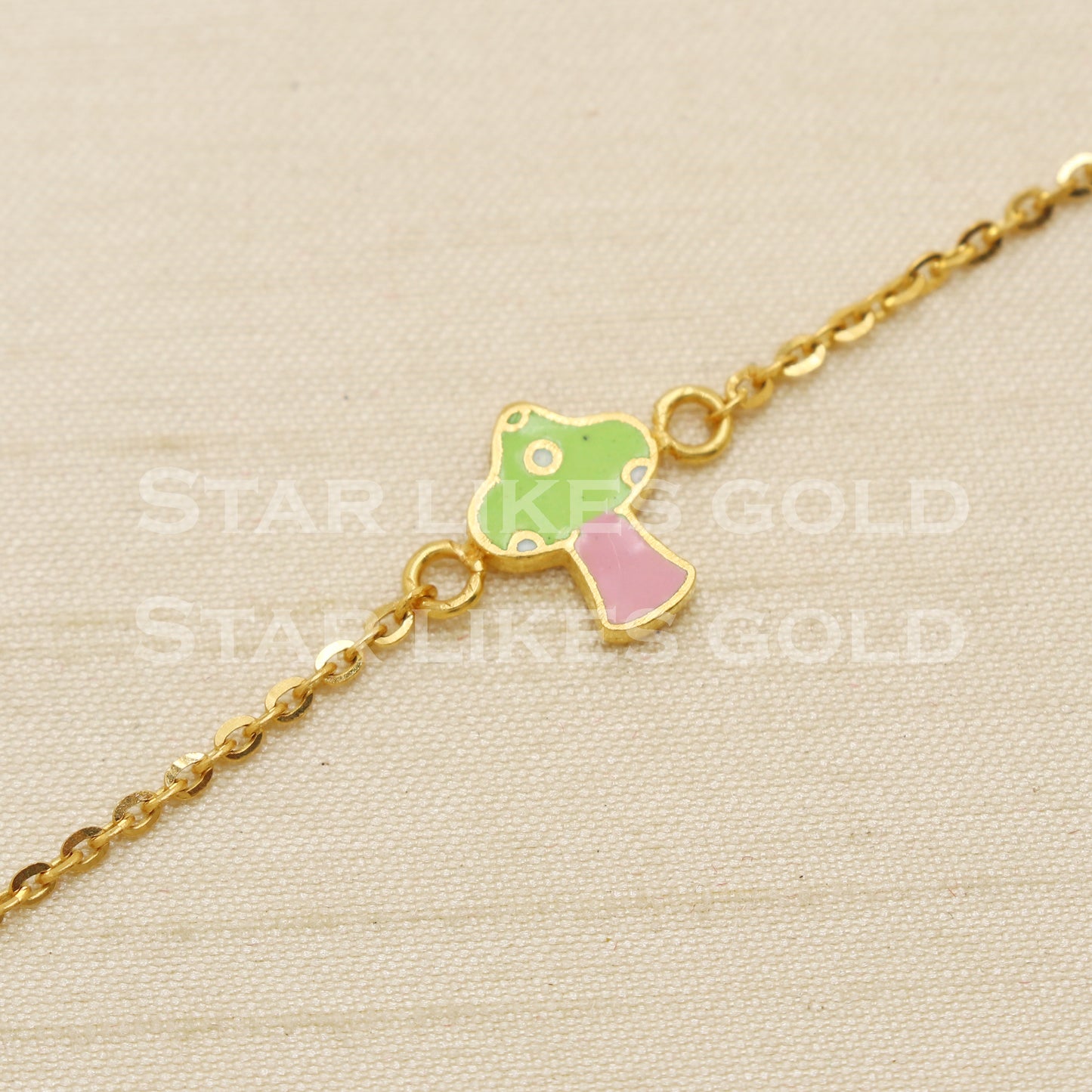 22 karat 22k gold Child Baby Bracelet Charms Jewelry for Birthday Gift, PR1552