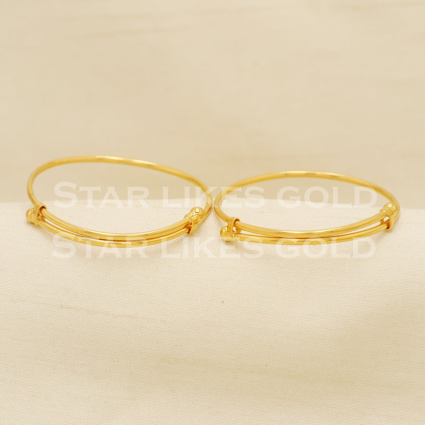 22 karat 22k gold Child Baby Bangle Bracelet Charms Jewelry for Birthday Gift, PR1553