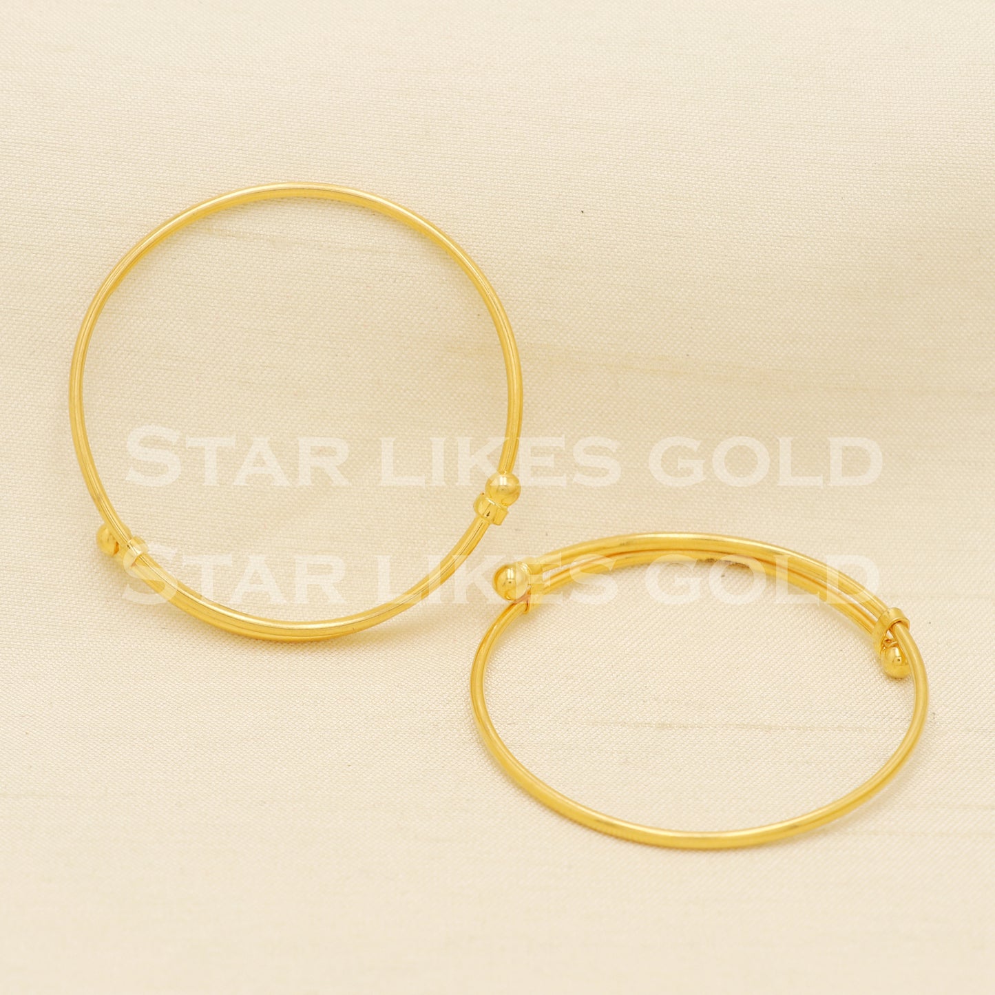 22 karat 22k gold Child Baby Bangle Bracelet Charms Jewelry for Birthday Gift, PR1553