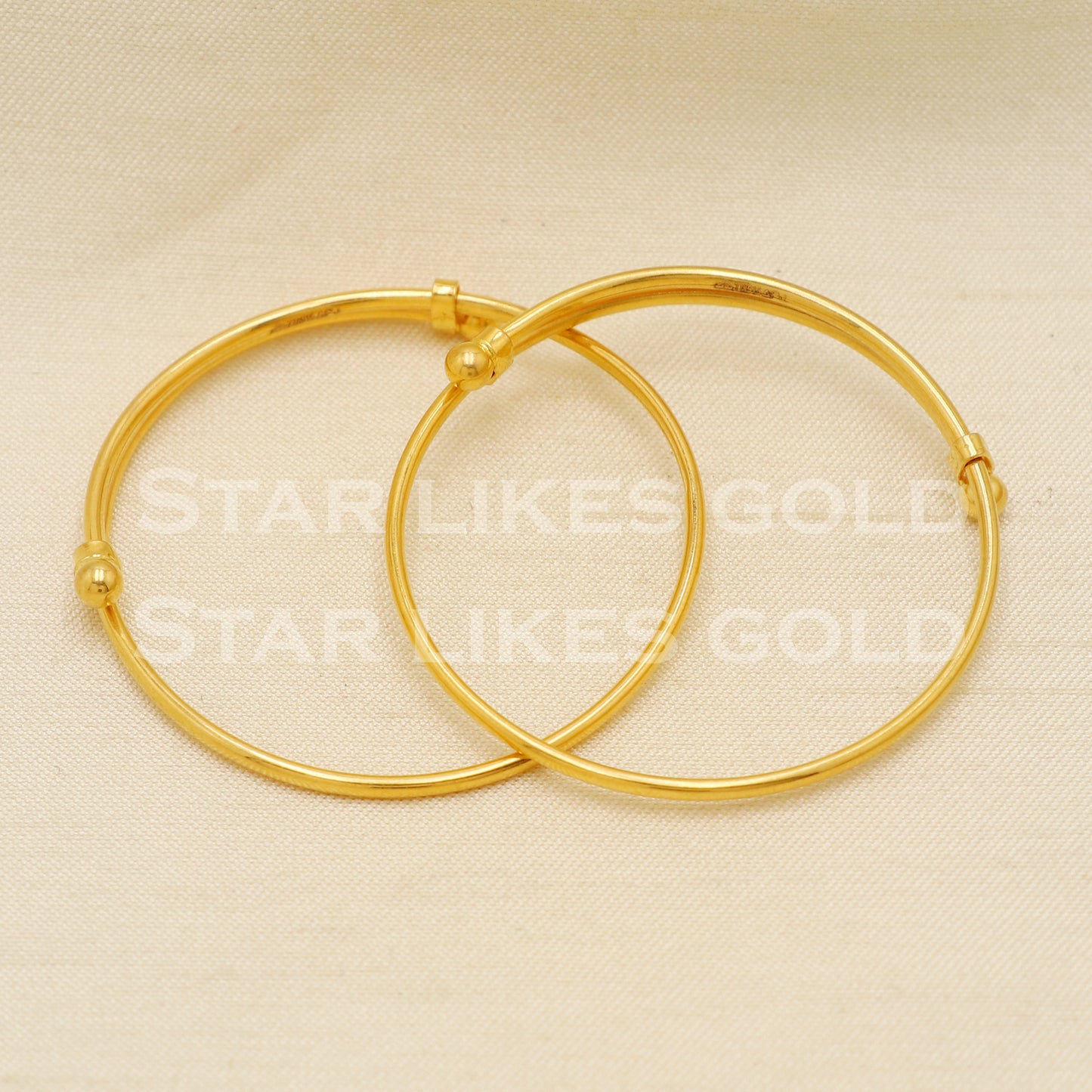 22 karat 22k gold Child Baby Bangle Bracelet Charms Jewelry for Birthday Gift, PR1553