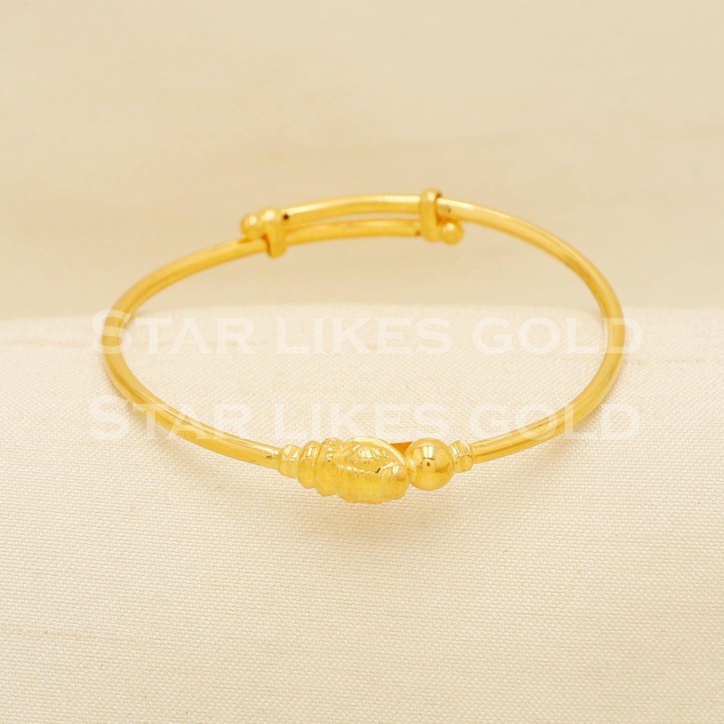 22 karat 22k gold Child Baby Bangle Bracelet Charms Jewelry for Birthday Gift, PR1555