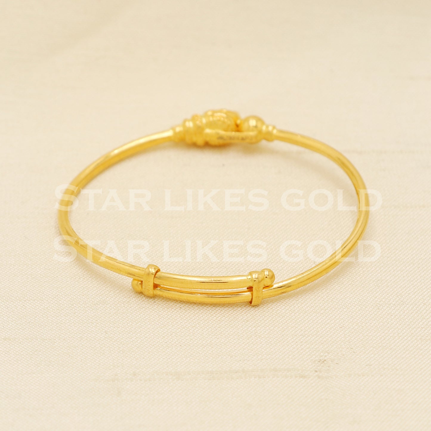 22 karat 22k gold Child Baby Bangle Bracelet Charms Jewelry for Birthday Gift, PR1555
