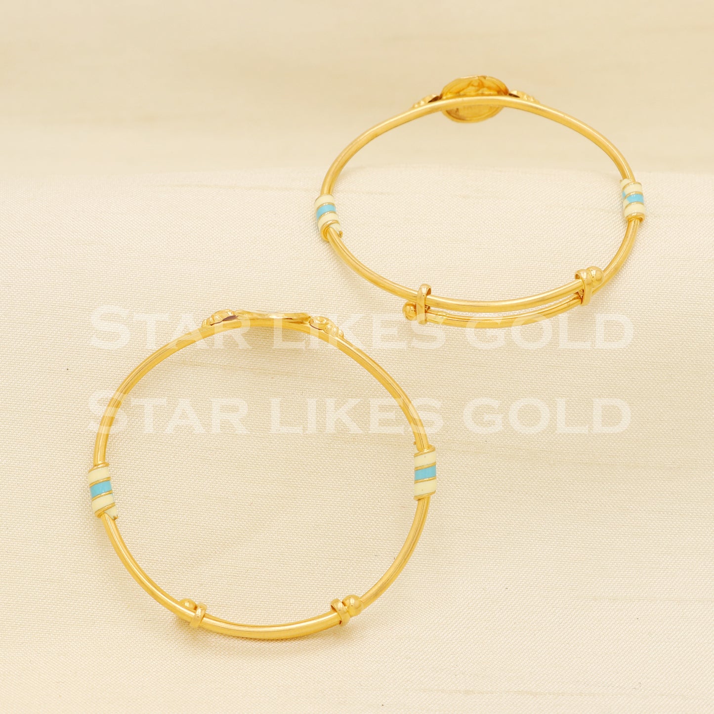22 karat 22k gold Child Baby Bangle Bracelet Charms Jewelry for Birthday Gift, PR1556